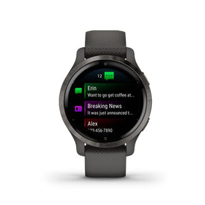 Garmin Venu 2 – Montre connectée GPS multisports avec écran AMOLED – autonomie longue durée (11 jours) – Noire / Gray - Boitier 40 mm