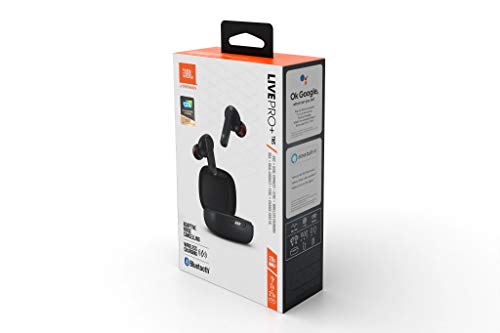 JBL LIVE PRO+ TWS – Ecouteurs bluetooth sans fil – Réduction de Bruit adaptative et technologie Smart Ambient – Etui de recharge inclus – Jusqu’à 28 hrs d’écoute combinée – Noir