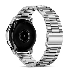 Tasikar Compatible avec Bracelet Samsung Galaxy Watch Active 2/Huawei Watch GT 2 42mm, 20mm Bracelet Montre en Acier INOX Bande de Remplacement pour Galaxy Watch 3 41mm/Active (Argenté)