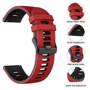 Songsier Bracelet Compatible avec Huawei Watch GT2 Pro 46mm/Watch GT 46mm/Watch GT Active/Watch 2 Pro/Galaxy Watch 3 45mm/Galaxy Watch 46mm/Gear S3/Gear 2, Bracelet en Silicone de 22mm