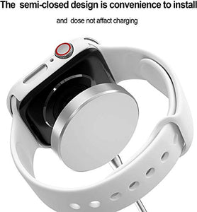 Mocodi 10 Pièces Apple Watch Coque 38/40/44mm Series 3/2/1 avec protecteur d'écran en verre trempé,Ultra-mince PC dur antichoc Bumper Full Scratch-Resistant Protective Cover for Men Women iWatch Accessories