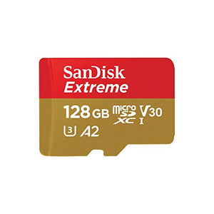 SanDisk Extreme Carte Mémoire MicroSDXC 128 Go + Adaptateur SD avec Performances Applicatives A2 Jusqu'à 160 Mo/s, Classe 10, U3, V30