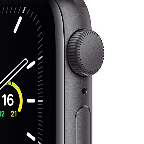 Apple Watch Se (GPS, 40 mm) Boîtier en Aluminium Gris sidéral, Bracelet Sport Noir
