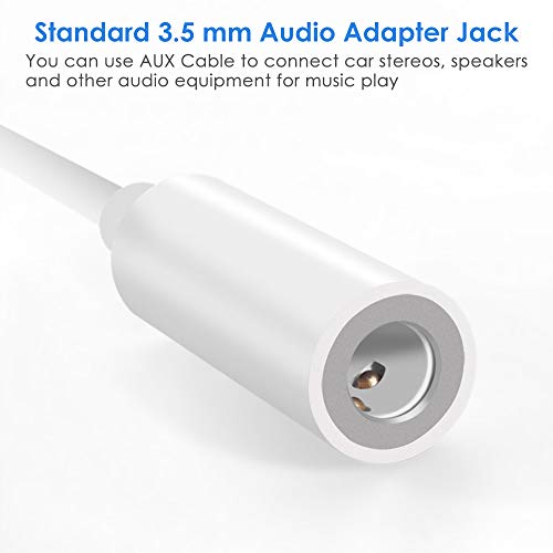 [Certifié Apple MFi] Adaptateur de Casque pour iPhone Dongle Lightning vers 3,5 mm Adaptateur AUX Audio Jack pour iPhone Compatible avec iPhone 12/7/8//11/X/XR/XS Max et Prend en Charge Tous Les iOS