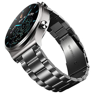 UANBOO Bracelet Compatible avec Huawei Watch GT2 Pro Bracelet de Remplacement en Métal en Acier Inoxydable pour GT246mm/GT2e (Noir)