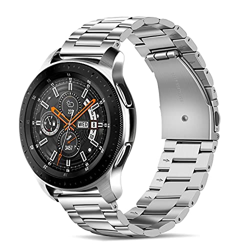 Tasikar Compatible avec Bracelet Samsung Galaxy Watch Active 2/Huawei Watch GT 2 42mm, 20mm Bracelet Montre en Acier INOX Bande de Remplacement pour Galaxy Watch 3 41mm/Active (Argenté)