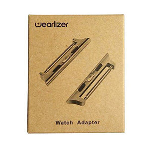Wearlizer Bracelet de montre en métal Fermoir/connecteur pour tous les modèles Apple Watch Pas besoin de vis ni de tournevis et super facile à installer (42 mm, gris)