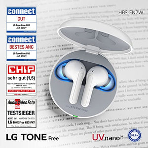 LG TONE Free HBS-FN7 | Bluetooth True Wireless | Réduction de bruit active (ANC) | Technologie UVNano LED | IPX4