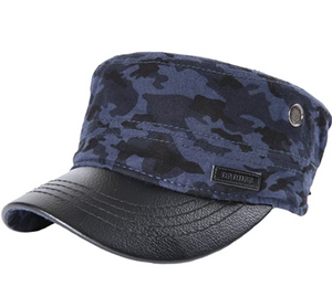 CACUSS Cap-Dessus Plat Classic Plain Vintage Armée Militaire Cadet Style Coton Cap Hat réglable
