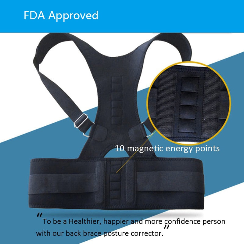 Correcteur de posture, ceinture de soutien du dos pour hommes femmes avec bretelles et soutiens de posture